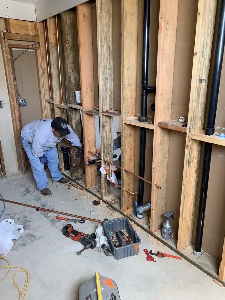 Commercial rough-in plumbing for Gas Line Repair in Union City